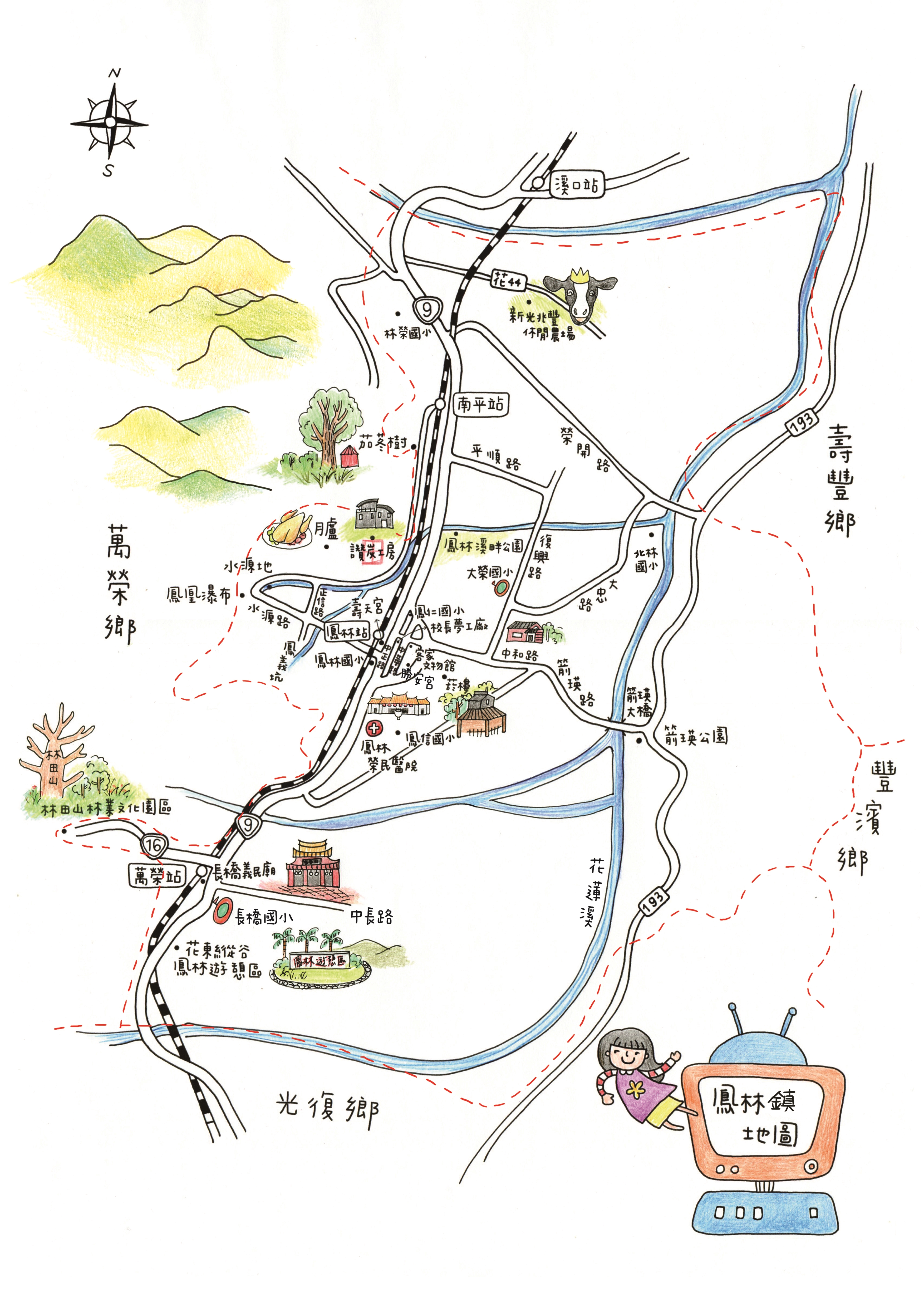 鳳林鎮地圖