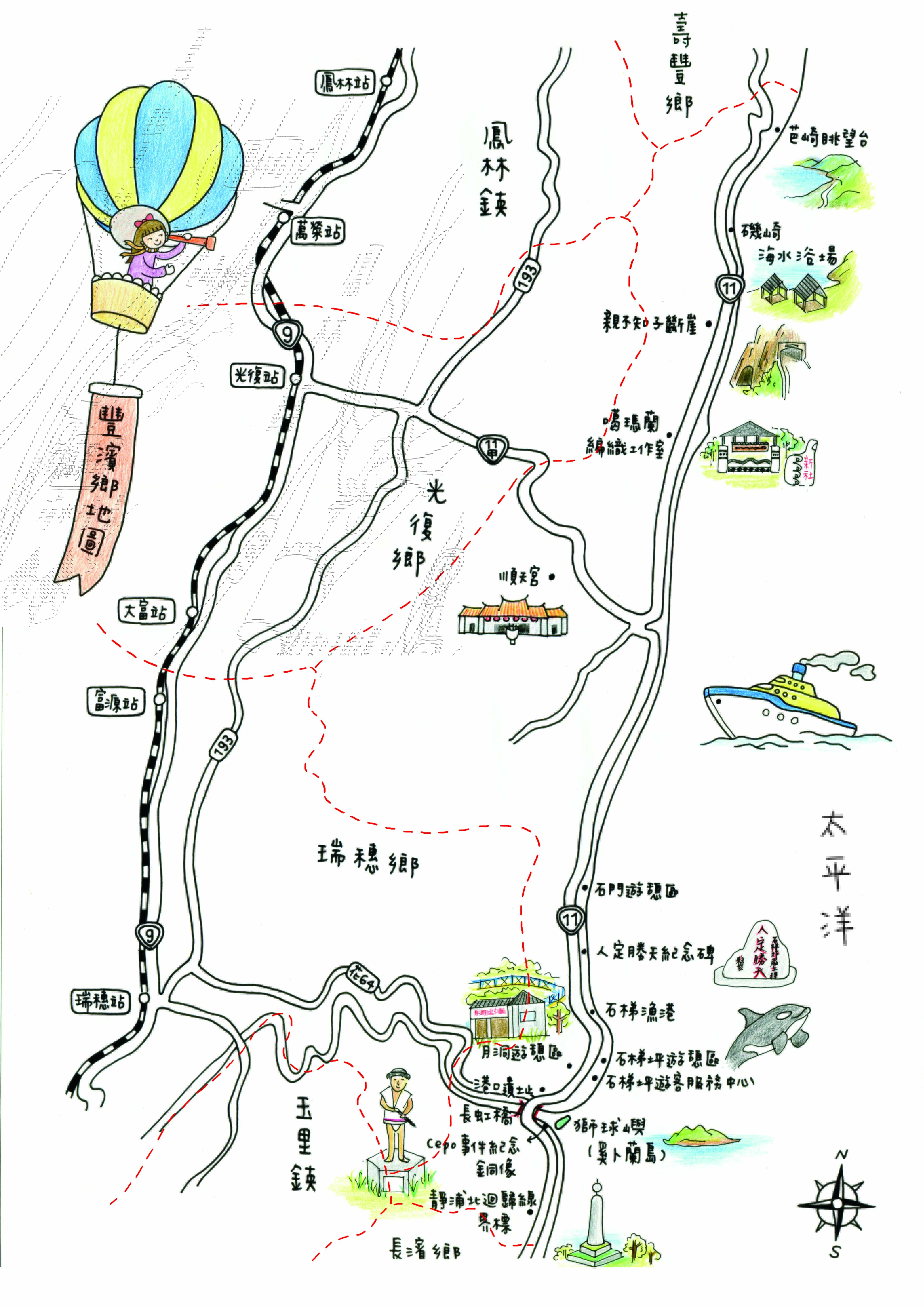 豐濱鄉地圖