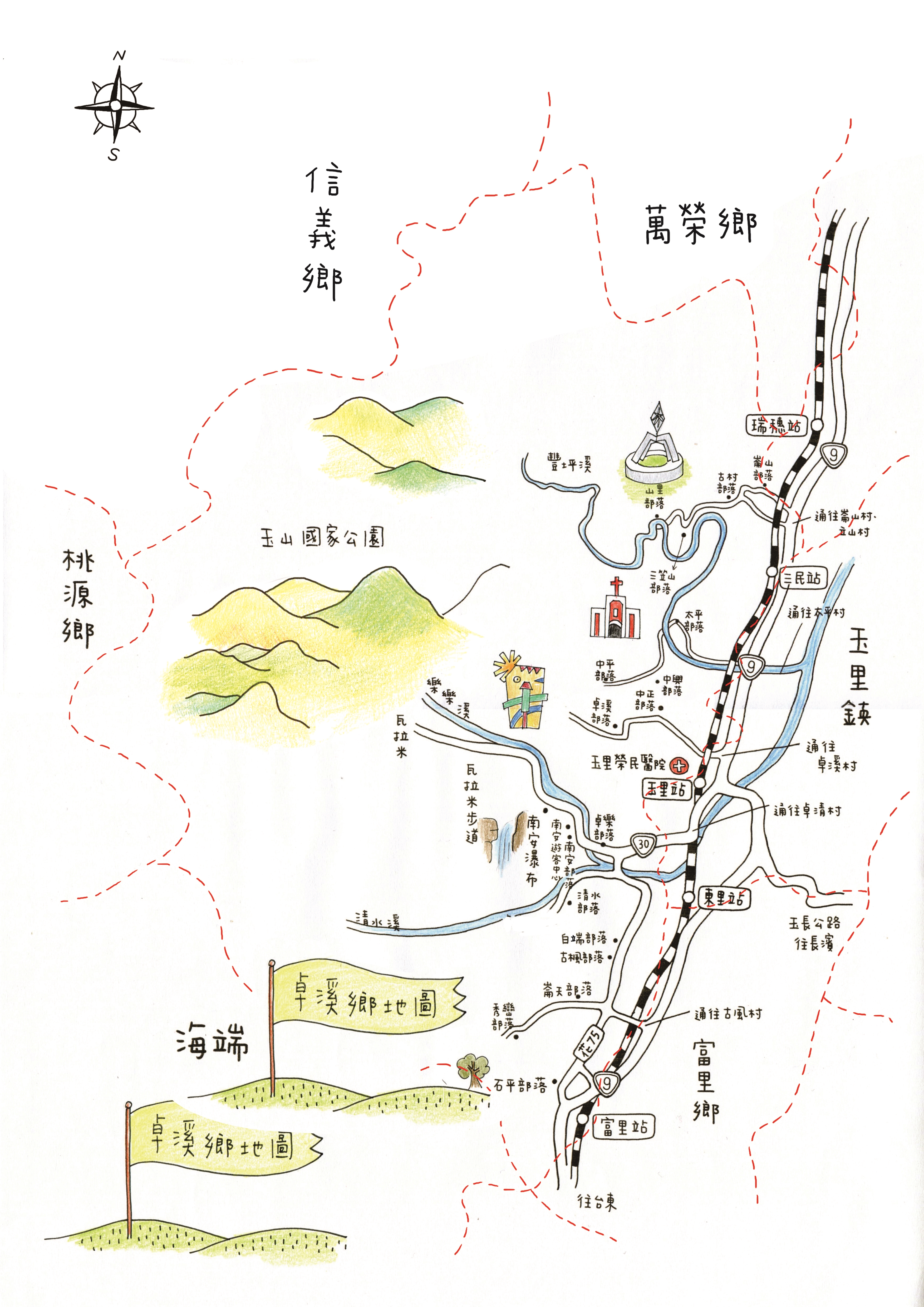 卓溪鄉地圖