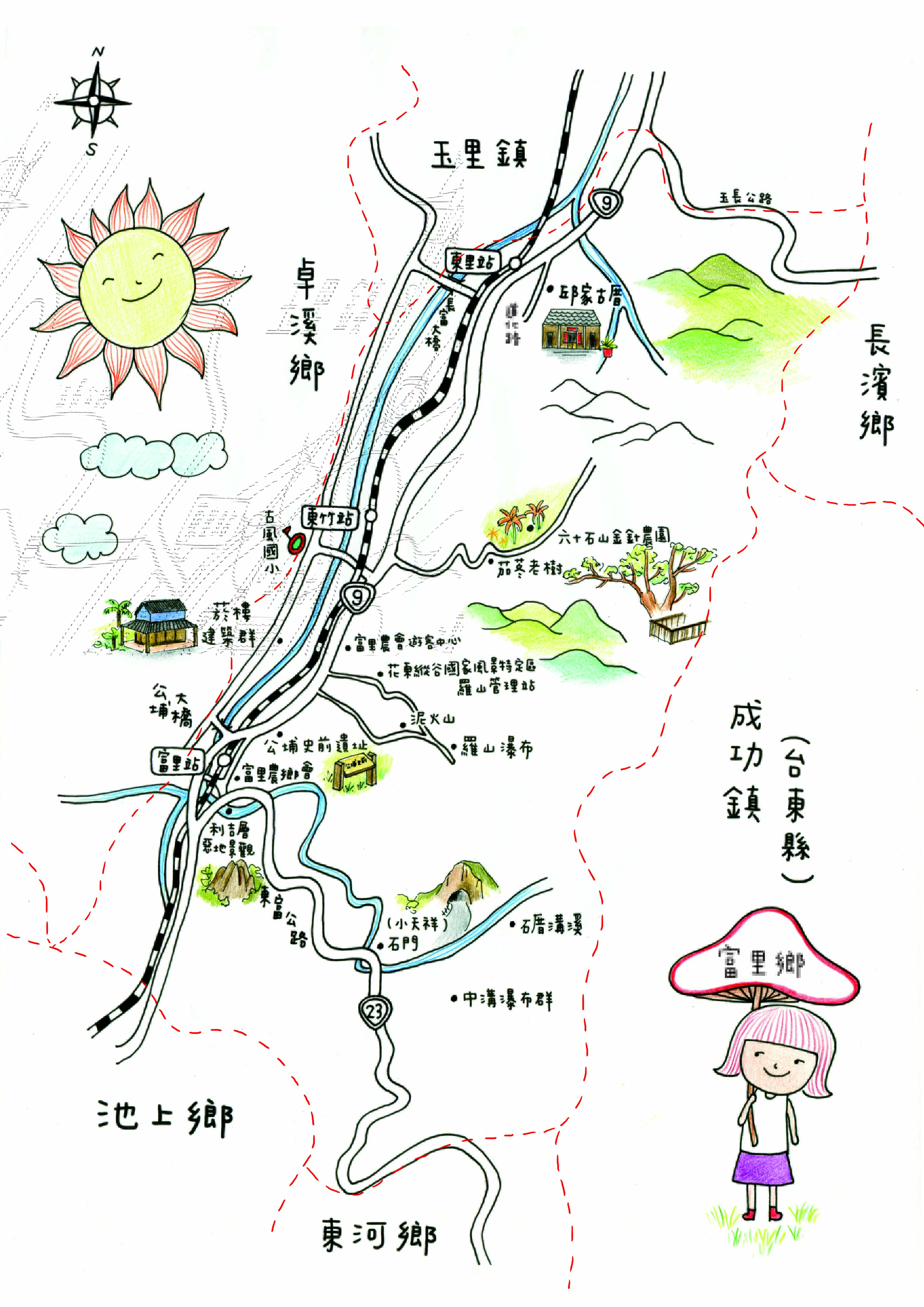 富里鄉地圖