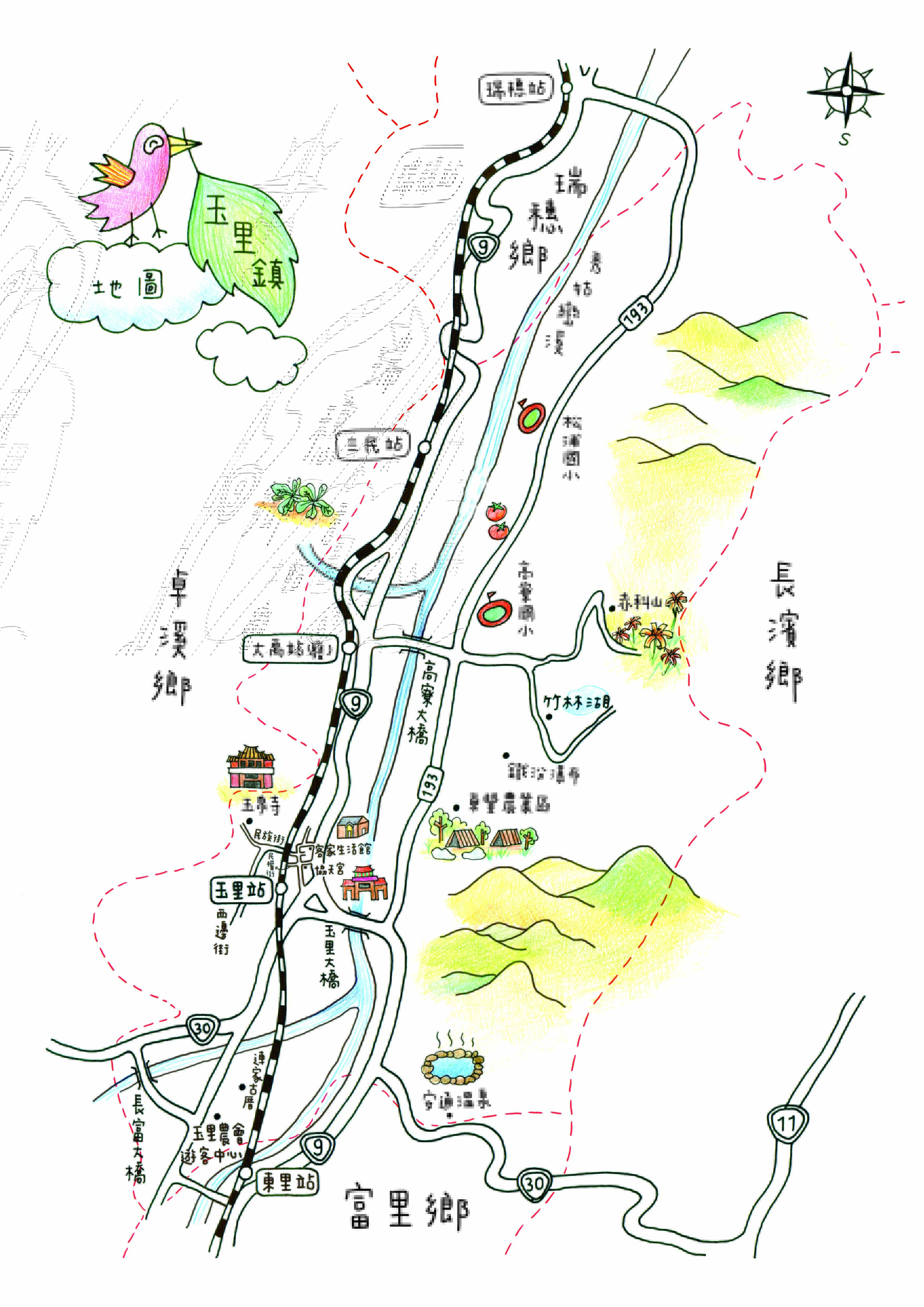 Yuli Town Map